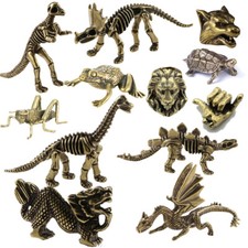 Brass Figurine Statue Miniature Ornament Animal Figurines Home Office Decor USA picture