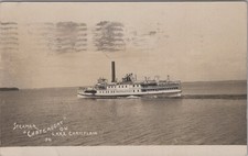 Steamer Chateaugay Lake Champlain Vermont 1909 Steamship Wooley RPPC Postcard picture