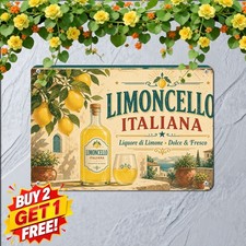 Limoncello Italiana Funny Quote Tin Sign Retro Italian Cafe Kitchen Wall Decor picture