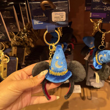 Authentic Disneyland Magician Mickey Mouse Fantasia Hat Ear Headband Pendant picture