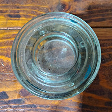 Vintage Green Glass Jar Insulator Collectible Collector Display Piece picture