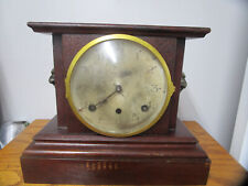 Antique Waterbury Mantle Clock w/Lion Heads on Each Side (No Key) picture