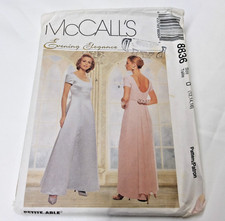 Vintage 1997 McCall's  8836 Evening Dress Retro Sewing Pattern Cut / # 6373 picture