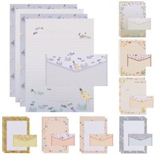 72 Pcs Flower Lined Writing Paper and Envelopes Set for Letters and Crafts picture