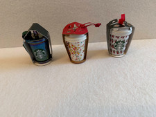 Lot of 3 Starbucks cup holiday ornaments picture