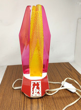 Soviet Vintage USSR Rare Night Lamp Crystals Fire Flame 1970s Retro Lucite Light picture
