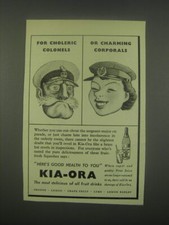 1949 Kia-Ora Drink Ad - For choleric colonels or charming corporals picture