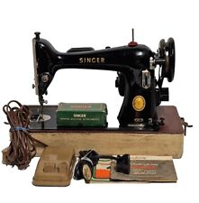 VTG 1954 Singer 66 Electric Sewing Machine w/Attachments Zigzagger & Case picture