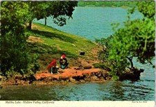 Los Angeles, CA California  MALIBU LAKE In HIDDEN VALLEY  Vintage 4X6 Postcard picture