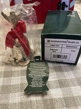 1996 Christmas Tree Bell with Angel International Silver company Silverplated picture