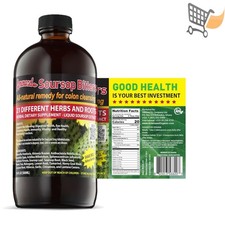 Organic Soursop Bitters Syrup 16 oz Herbal Digestive and Detox Tonic picture