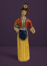 Vintage Chinese Traditional Costume Cloth Doll Figurine Handmade Taiwan Souvenir picture