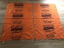 Vintage U-Haul orange moving blanket Lot of 2 44” x 67” picture