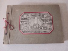1933-1934 Chicago Worlds Fair Souvenir Book w/POSTCARDS - ADVERTISING  SCRAPBOOK picture