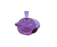 Pretty Signed Susan DiMarchi Light Purple Art Glass Perfume Bottle w Stopper picture