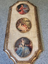 Vintage ITALIAN Florentine Gold Gilt Wall Plaque Picture 19.5