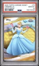 2025 Topps Chrome Disney CINDERELLA Gold Wave /50 PSA 10-Ships In 24hr picture