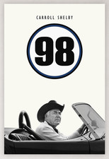 24X36 CARROLL SHELBY 98 COBRA WEMBELDON WHITE GUARDSMAN BLUE POSTER picture