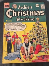 Archie Giant Series #4 Archie's Christmas Stocking Dec 1957 25 Cent Cover RAW VG picture