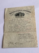 COLONEL HERO OF CORINTH MS & MISSION RIDGE SGN G. B RAUM CIVIL WAR PENSION 1892 picture