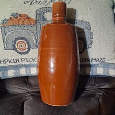 VINTAGE LANCERS WINE BOTTLE RED/BROWN STONEWARE JUG 9