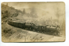 Southern Pacific Freight Train on Siskiyuo Mountains, Oregon, 1914, RPPC picture