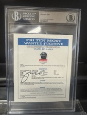 George W Bush President Signed 4x6 USAMA Bin Laden 9/11 FBI Print Beckett Auto  picture