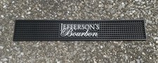 Jefferson’s Bourbon Bar Rail Mat Black/White 3.5”x 23.5” BRAND NEW picture