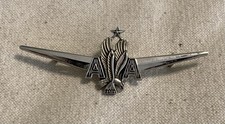 Vtg 1960s American Airlines Captain Pilot Wings Badge Screw Back Aviation Pin picture