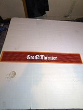 Grand Marnier Rubber Bar Rail Drip Mat Logo Runner Red/Orange 22.75”X3.25” NEW picture