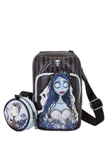 Disney Corpse Bride Mini Backpack & Matching Coin Purse Set Black White Blue picture
