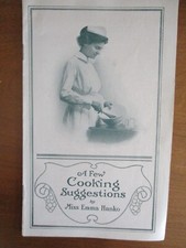C1915 RARE CRISCO ADV FEW COOKING SUGGESTIONS BY MISS EMMA HANKO PRATT INSTITUTE picture