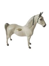 VINTAGE Hagen Renaker Monrovia DW White Horse Roan Lady WITH STICKER 7.5