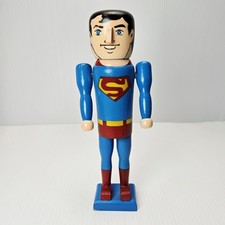 VTG 1979 DC Comics SUPERMAN Solid Wood Nutcracker 10.5” Figure Super Hero Rare picture