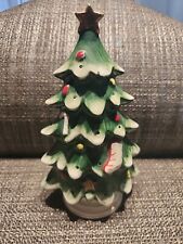 Lefton Christmas Tree Toothpick Hors D'oeuvre  Holder  Vtg 1957 Ceramic 054/96N picture