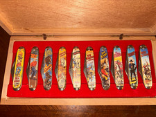 Western Vintage 1990 10pc Pocketknife Set w/ Box Stainless Clip Point Slipjoint picture