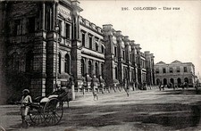 Ceylon Colombo Street Scene 1900s Litho PC picture