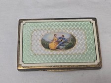VINTAGE/ANTIQUE GUILLOCHE ENAMEL CALLING CARD CASE, MADE BY LENK OF AUSTRIA picture