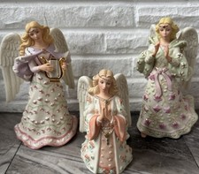 Lenox A King is Born 3 Piece Angel Figurine Set of 3 by Parvanneh Holloway picture