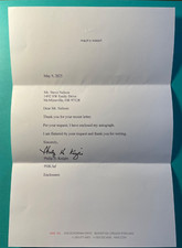 SIGNED PHIL KNIGHT AUTOGRAPHED LETTER - NIKE picture