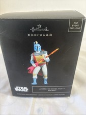 2021 SDCC Hallmark Exclusive Star Wars Boba Fett Animated Ornament original box picture