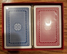 Vintage KEM Plastic Playing Cards “Club Red/Blue” Brand New/Sealed picture