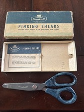 Vntg HEARTHSIDE PINKING SHEARS SEARS ROEBUCK CO #5171 PRO QUALITY + Box & Paper picture