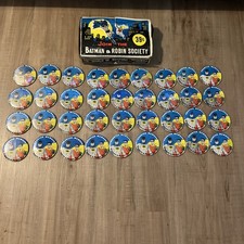 VTG 1966 Batman & Robin Society Charter Member Button Pin Box World Joy Hat 36 picture