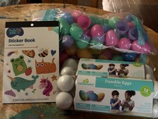 Hello Hobby Celebrate Dyeable Plastic Easter Eggs & Sticker Book    picture