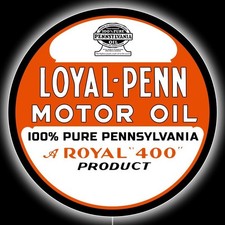Royal 400 Loyal Penn Motor Oil New LED Hanging Lighted Sign: 36