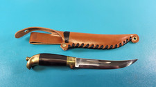 Vintage Helle Norway 18/8 High Carbon Edge Hunting Knife + Sheath Puuko TR1164 picture