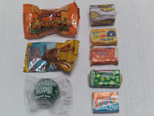 Mix Lot Of 8 Vtg Unopened Bubble Gum Wrappers Full Small Packs picture
