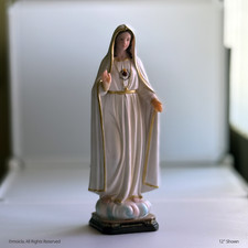 Immaculate Heart of Mary Resin Statue – 12″ Catholic Figurine Inmaculado Corazon picture