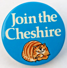 Vtg CHESHIRE BUILDING SOCIETY Ginger Cat Kitten Nationwide Defunct Badge (P441) picture